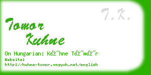 tomor kuhne business card
